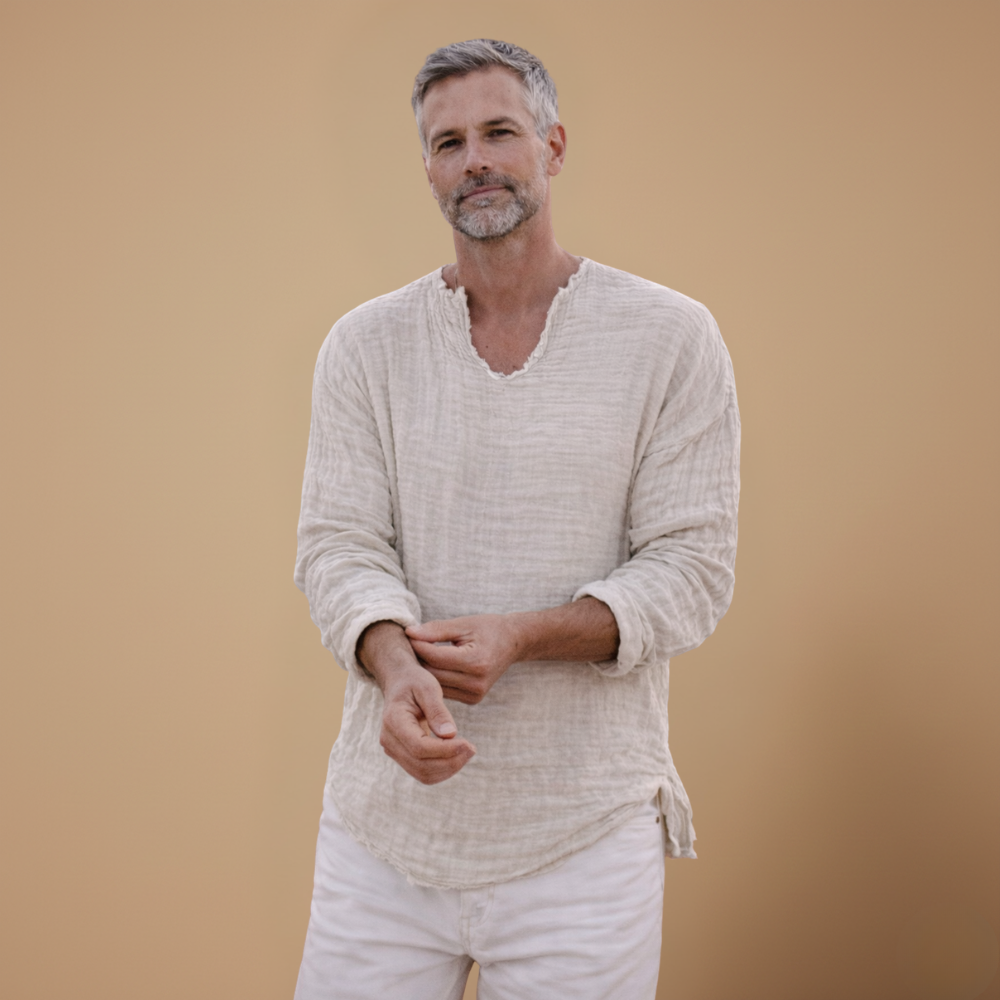 Heren casual T-shirt met lange mouwen voor de zomer Jelle Jora Mode
