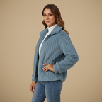 Dames Fuzzy Revers Winterjas Jelle Jora Mode