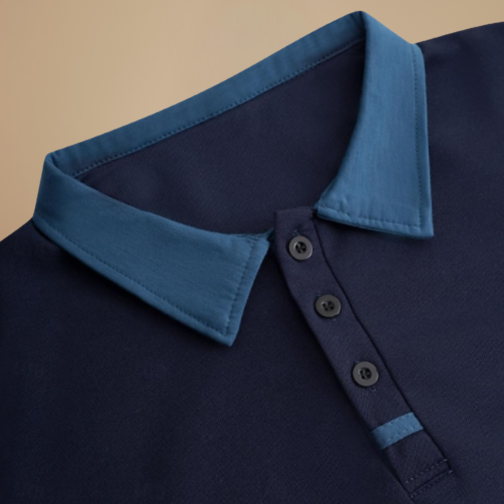 Herenpolo met korte mouwen in slim fit en verfijnd ontwerp Jelle Jora Mode