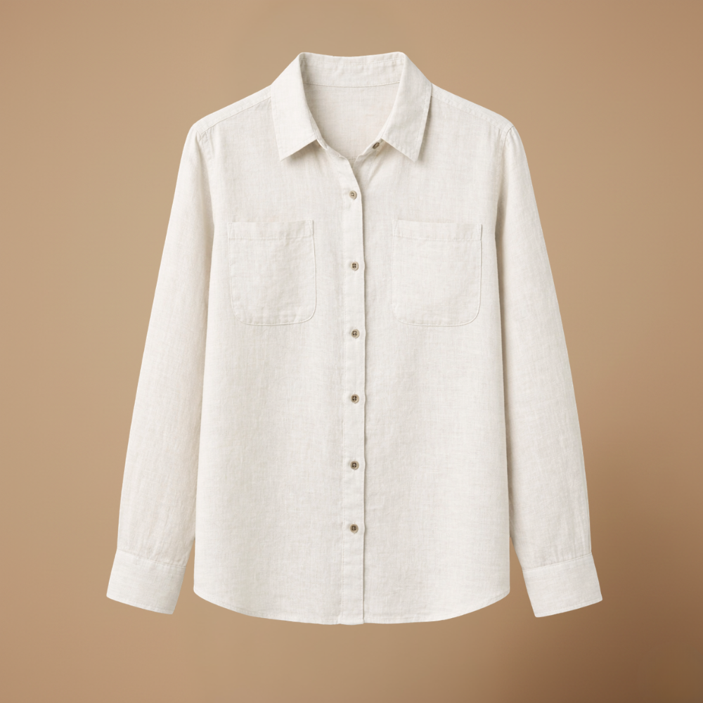 Dames ademende blouse met lange mouwen en knoopsluiting Jelle Jora Mode