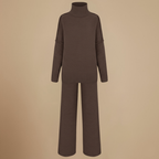 Dikke gebreide broek met hoge kraag voor dames Jelle Jora Mode