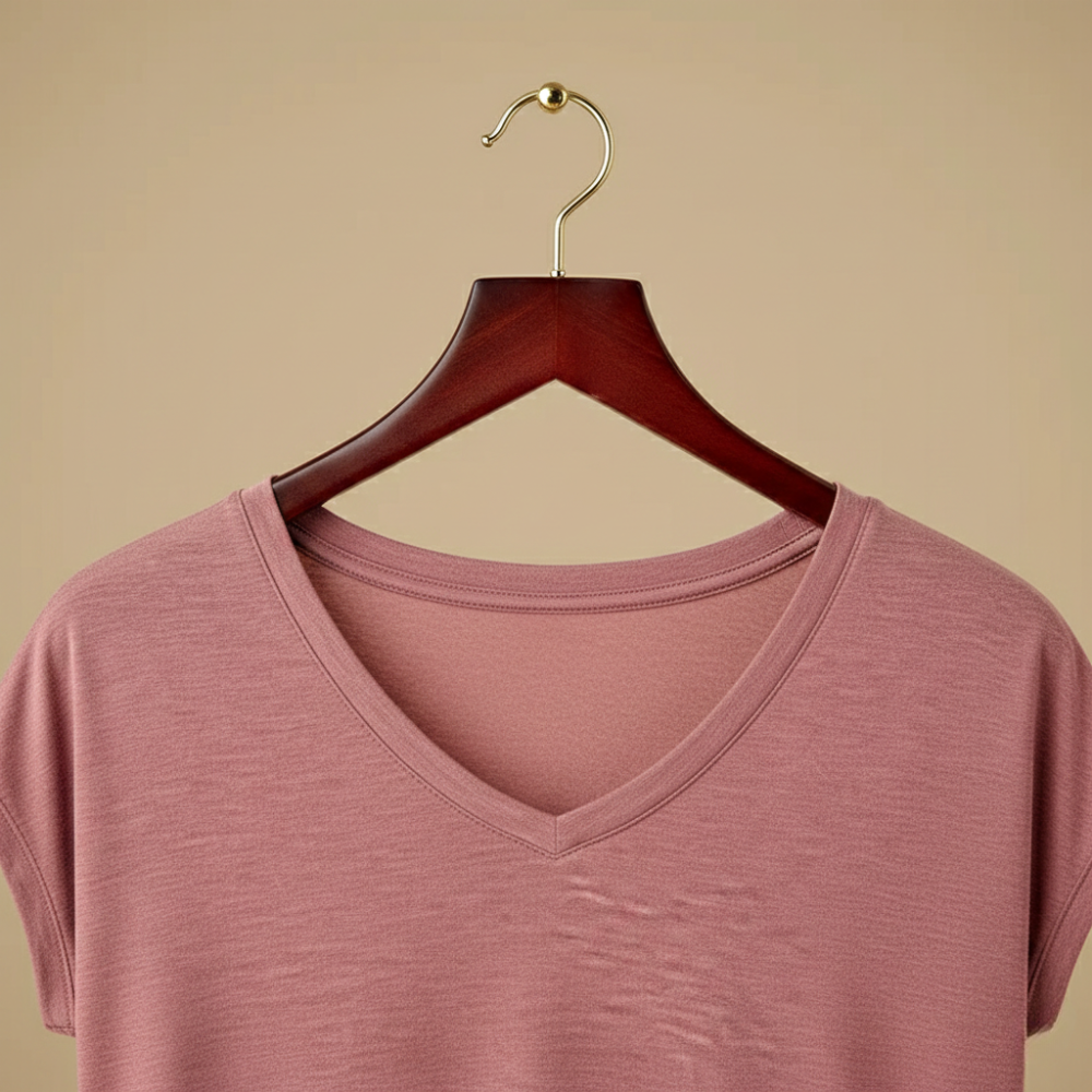 Casual dames top met V-hals en korte mouwen voor de zomer Jelle Jora Mode