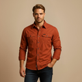 Casual Tactisch Cargoshirt met Lange Mouwen Jelle Jora Mode