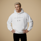 Heren hoodiejack met losse pasvorm en grafische print Jelle Jora Mode