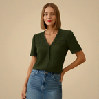 Elegante kanten blouse met korte mouwen Jelle Jora Mode