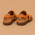 Dames platte sandalen met uitsnijdingen en slingback Jelle Jora Mode