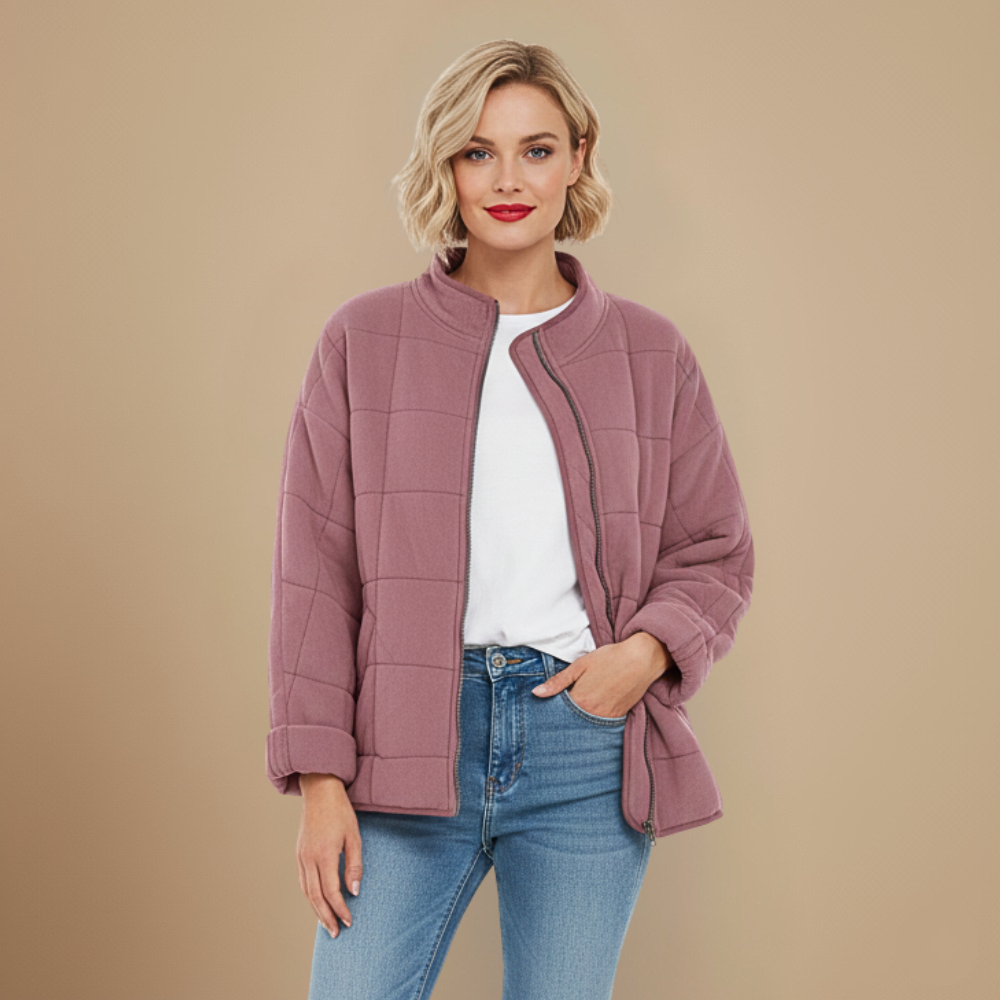 Casual warme katoenen gewatteerde parka voor dames Jelle Jora Mode