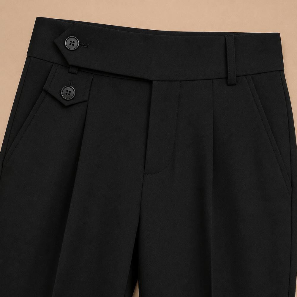 Herenbroek met hoge taille en rechte pijpen Jelle Jora Mode