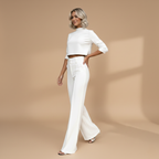 Tweedelige crop top en wijde broek voor dames Jelle Jora Mode