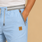 Heren bermudashorts met elastische tailleband en trekkoord Jelle Jora Mode