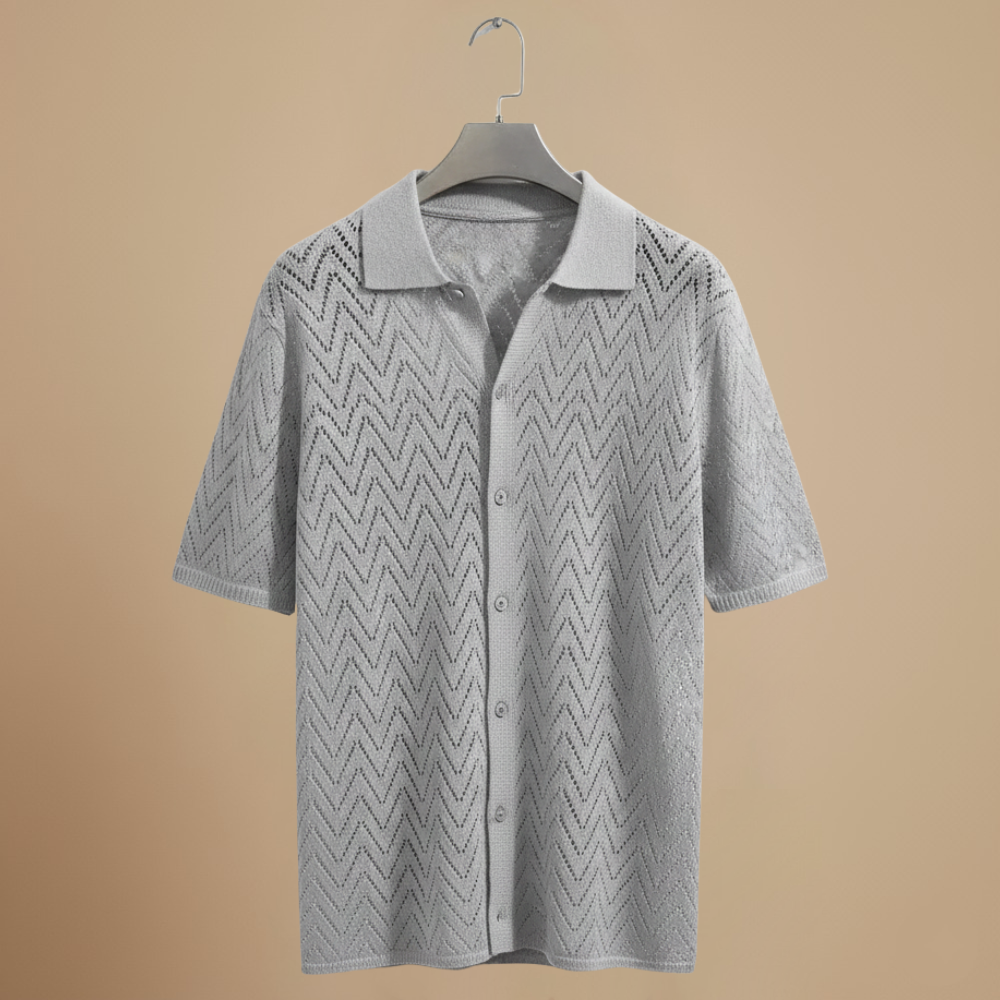 Ademend herenoverhemd met korte mouwen Jelle Jora Mode