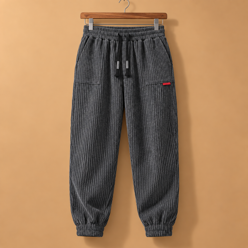 Heren baggy joggingbroek van corduroy Jelle Jora Mode