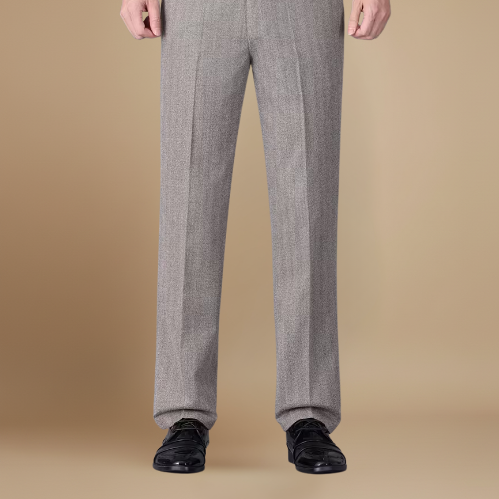 Heren gestreepte rechte pijpen zakelijke broek