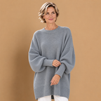 Dames oversized trui met ronde hals Jelle Jora Mode