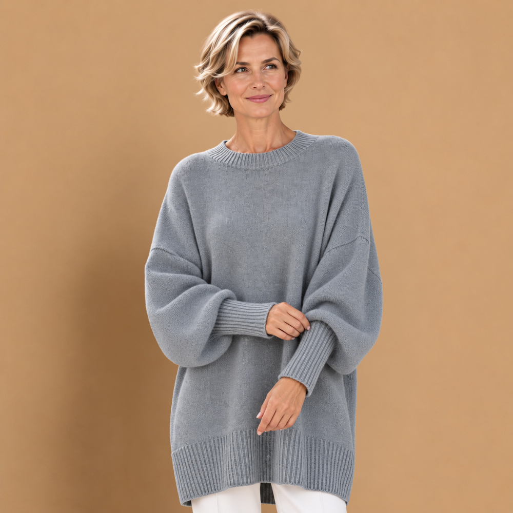 Dames oversized trui met ronde hals Jelle Jora Mode