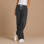 Dames casual broek met elastische tailleband en enkellengte Jelle Jora Mode