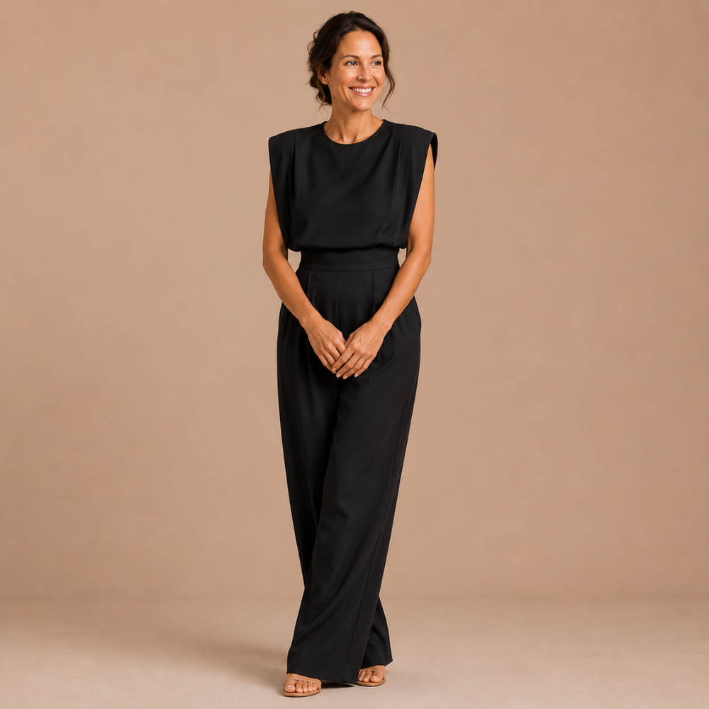 Dames casual jumpsuit met hoge taille en zakken Jelle Jora Mode