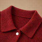 Damesvest met gebreide revers en knopen Jelle Jora Mode