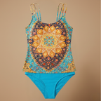 Dames tankini zwempak met patroon tweedelig zwemkleding set Jelle Jora Mode
