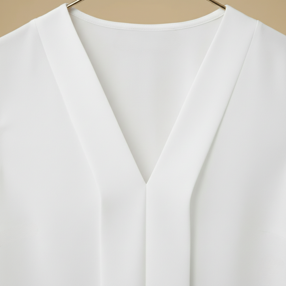 Elegante mouwloze top met V-hals en plooien voor dames Jelle Jora Mode