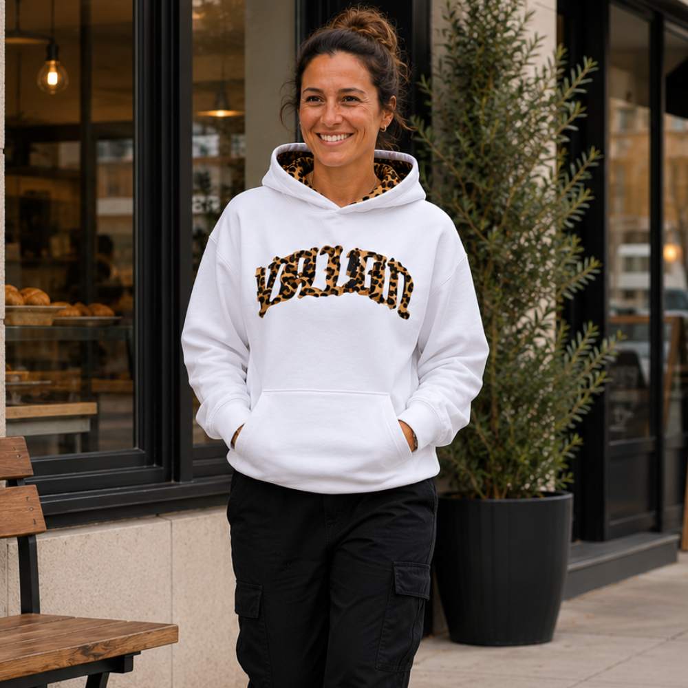 Dames-sweatshirt met capuchon en borduursel Jelle Jora Mode