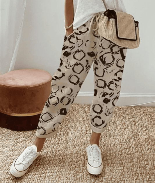 Anneliese Dames Pantalon met Elastische Tailleband Jelle Jora Mode