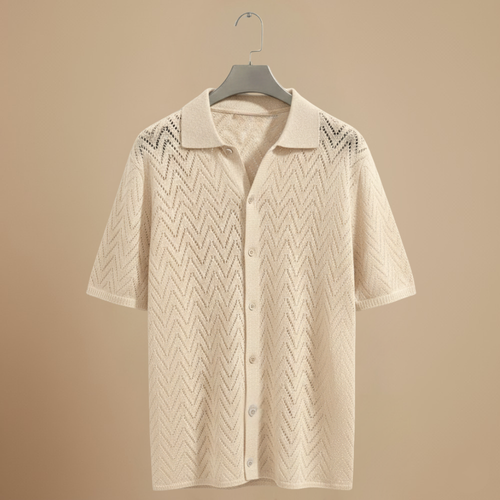 Ademend herenoverhemd met korte mouwen Jelle Jora Mode