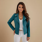 Dames Leren Jas Met Meerdere Zakjes Jelle Jora Mode