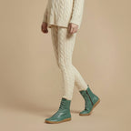 Vrouwen Natuurlijke Leren Halflange Laarzen Jelle Jora Mode