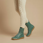 Vrouwen Natuurlijke Leren Halflange Laarzen Jelle Jora Mode