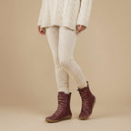 Vrouwen Natuurlijke Leren Halflange Laarzen Jelle Jora Mode