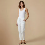 Broek met Trekkoord Hoge Taille voor dames Jelle Jora Mode