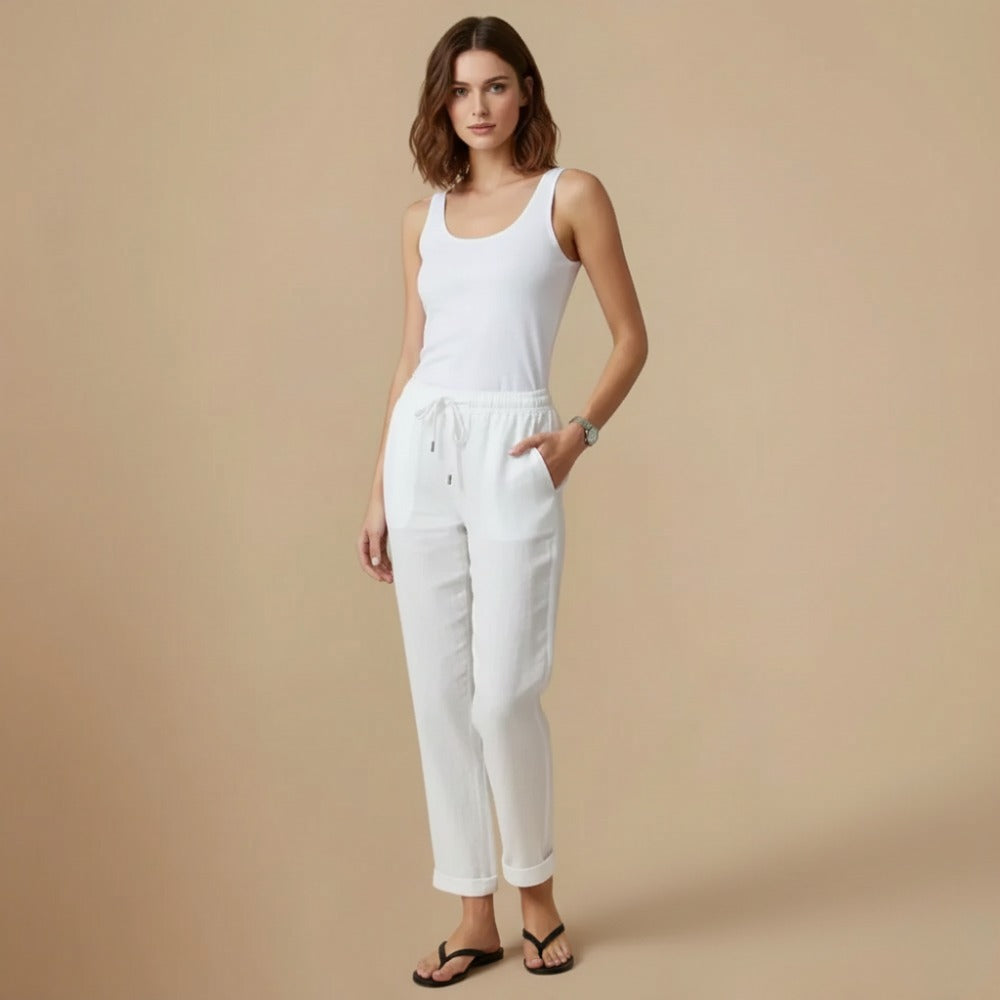 Broek met Trekkoord Hoge Taille voor dames Jelle Jora Mode