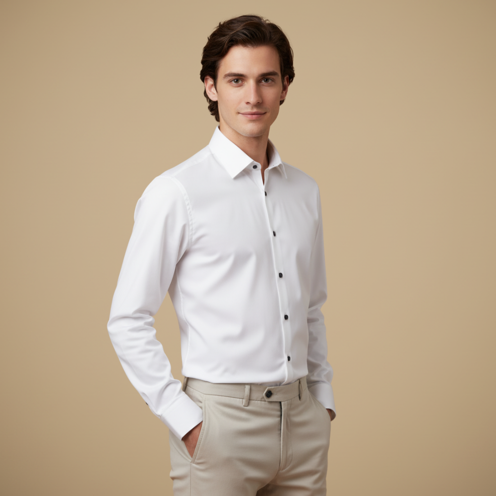 Elastisch kreukvrij overhemd voor heren Jelle Jora Mode