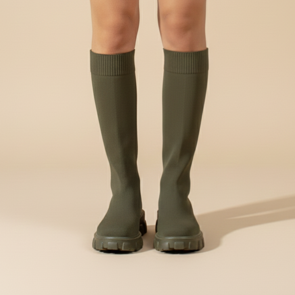 Elastische soklaarzen voor dames met dikke zool Jelle Jora Mode