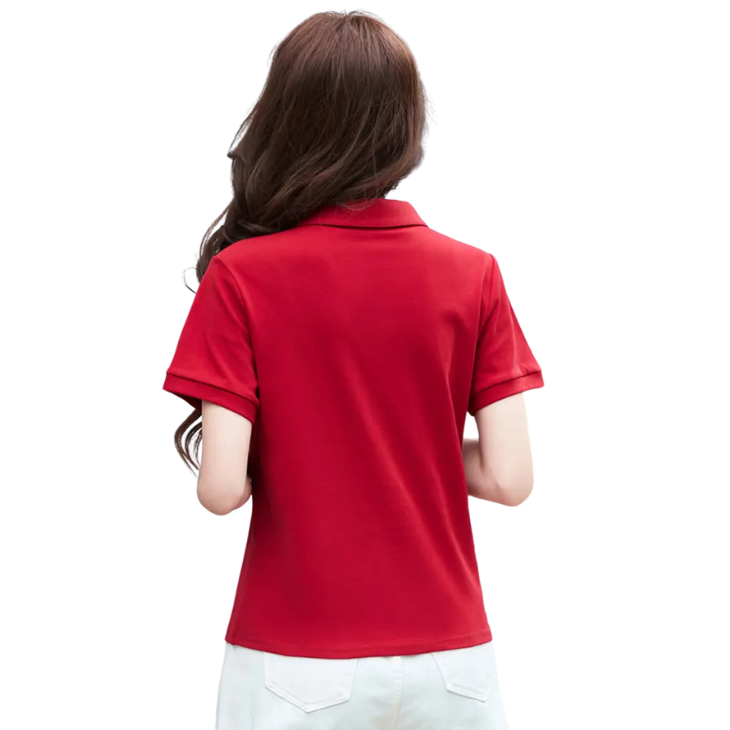 Casual dames-T-shirt met reverskraag