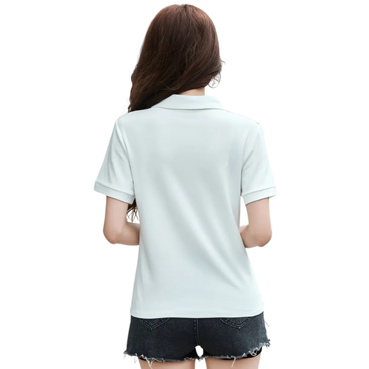 Casual dames-T-shirt met reverskraag