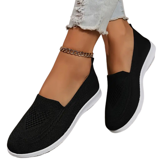 Gebreide instapsneakers met zachte zool