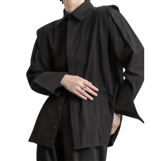 Gothic-punkblouse met knopen voor heren