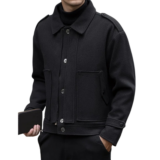 Warm casual herenjack met rits