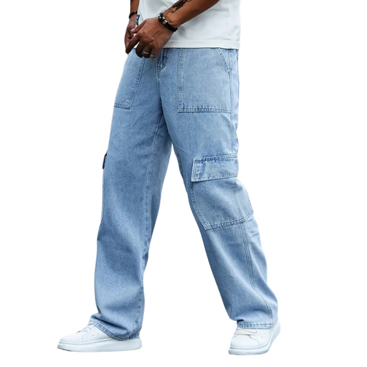 Denim jeans met losse pasvorm voor heren