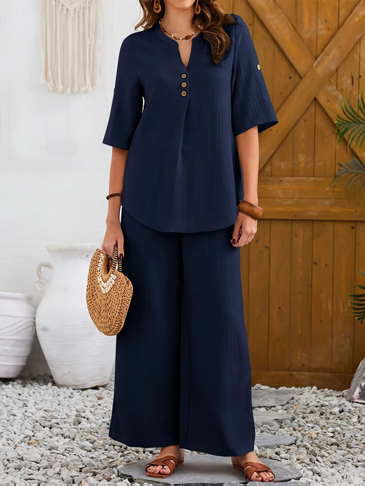 Elegante broek en topset met wijde pijpen Jelle Jora Mode