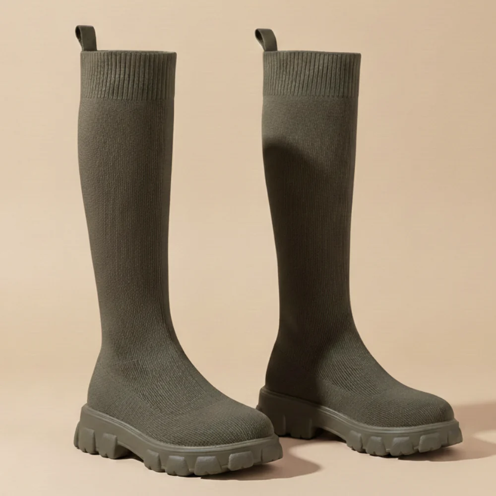 Elastische soklaarzen voor dames met dikke zool Jelle Jora Mode