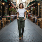 Slim fit denim broek voor dames met elastische tailleband Jelle Jora Mode