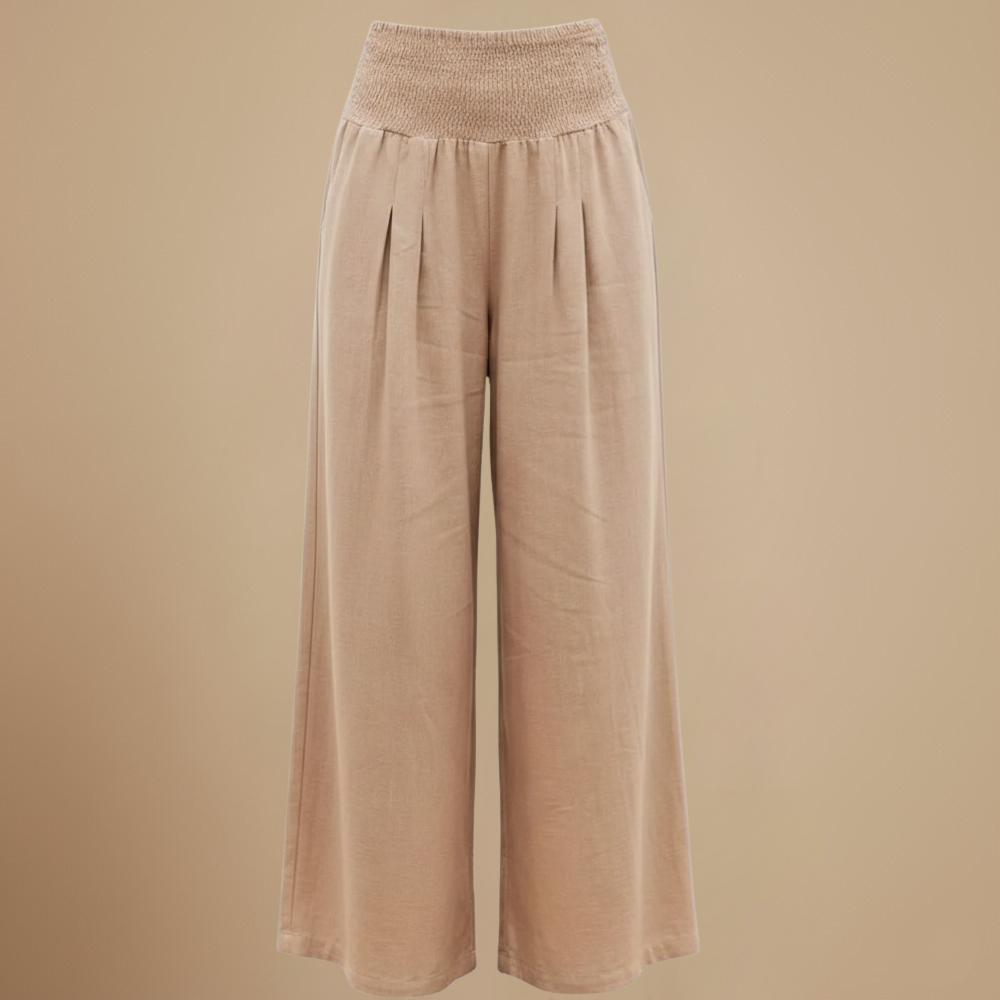 Elastische hoge taille wijde broek Jelle Jora Mode