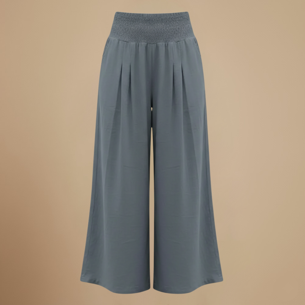 Elastische hoge taille wijde broek Jelle Jora Mode