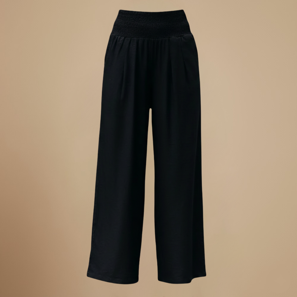 Elastische hoge taille wijde broek Jelle Jora Mode