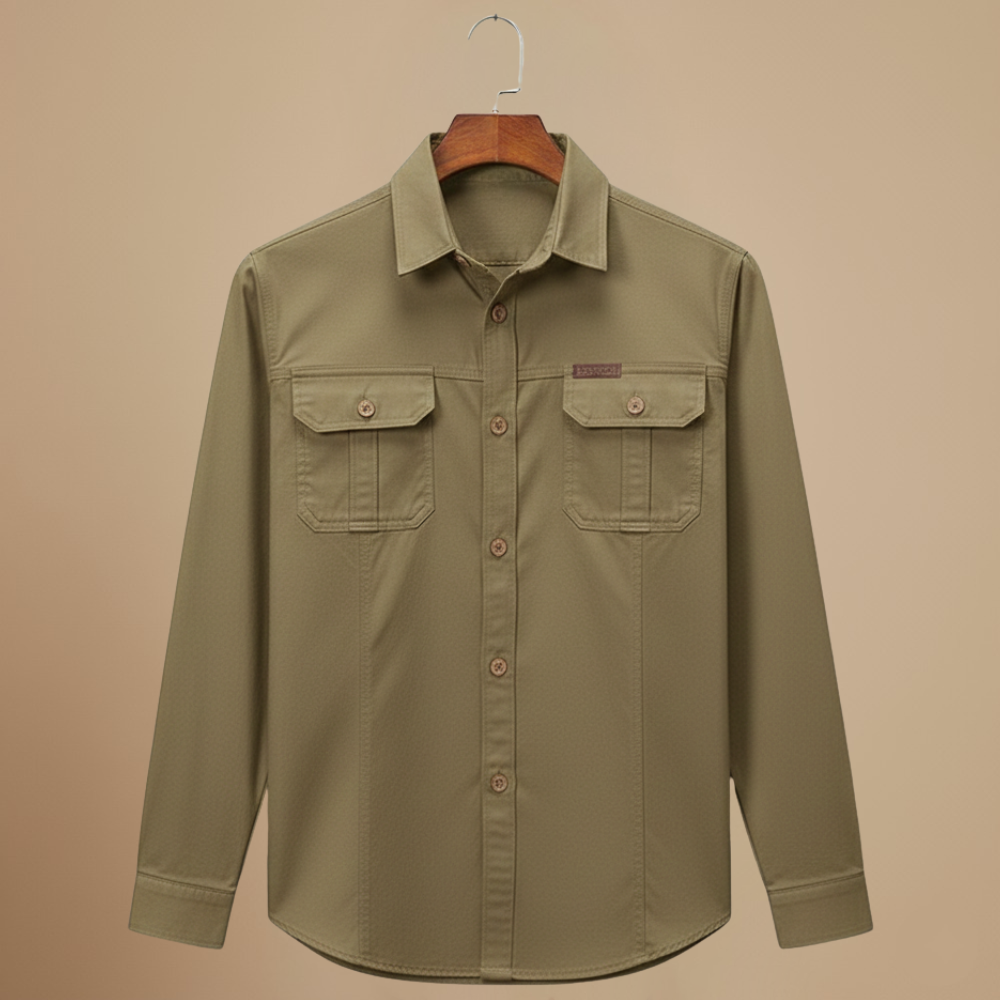 Casual tactisch cargoshirt met lange mouwen Jelle Jora Mode