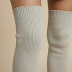 Gebreide overknee laarzen voor dames Rubberen buitenzool Jelle Jora Mode